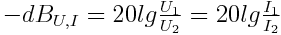 A, dB (formula)